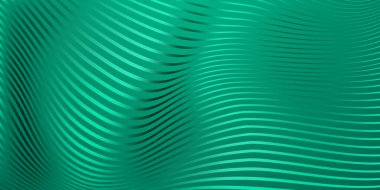 Turkuaz renklerdeki dalgalı çizgilerin soyut arkaplanı