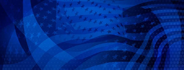 День Независимости Сша Абстрактный Фон Элементами Американского Флага Синих Цветах — стоковый вектор