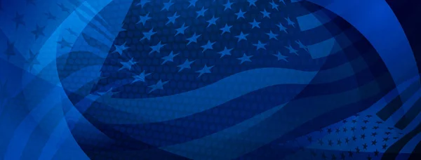 День Незалежності Сша Абстрактний Фон Елементами Американського Прапора Синіх Кольорах — стоковий вектор