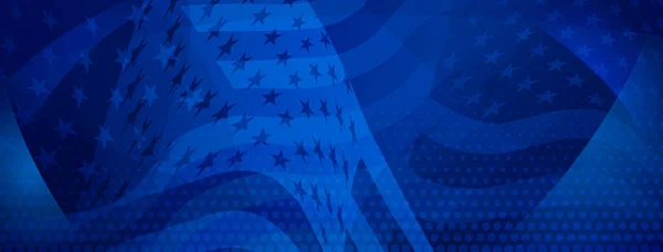 День Незалежності Сша Абстрактний Фон Елементами Американського Прапора Синіх Кольорах — стоковий вектор