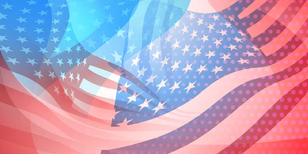 День Незалежності Сша Абстрактний Фон Елементами Американського Прапора Червоний Синій — стоковий вектор