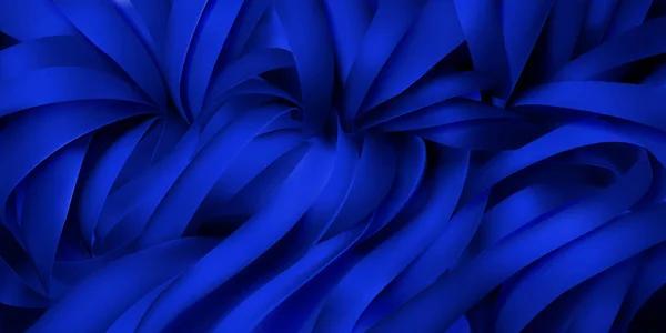 Hintergrund Aus Blauen Seiden Oder Papierbändern — Stockvektor