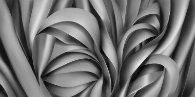 Gri ipek ya da kağıt kurdelelerin arkaplanı