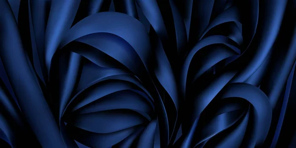 深蓝色丝带或纸带的背景 — 图库矢量图片