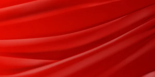 Hintergrund Aus Rotem Stoff Mit Mehreren Falten — Stockvektor