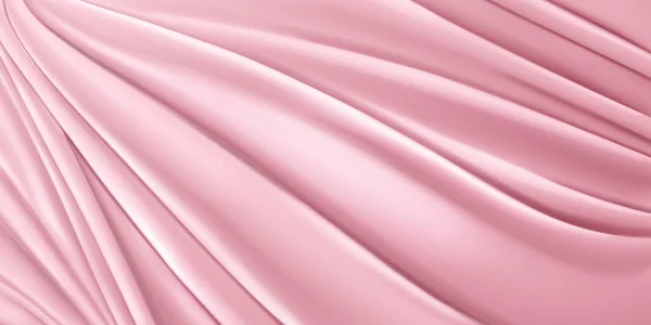 Фон Розовой Ткани Многими Складками — стоковый вектор