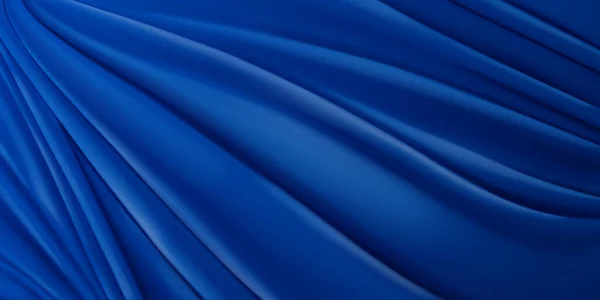 Фон Голубой Ткани Множеством Складок — стоковый вектор