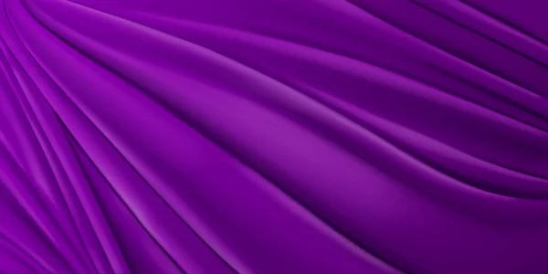 有许多褶皱的紫色织物的背景 — 图库矢量图片