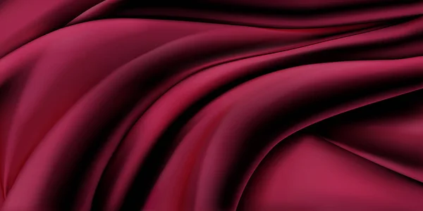 Fond Tissu Rouge Foncé Avec Plusieurs Plis — Image vectorielle