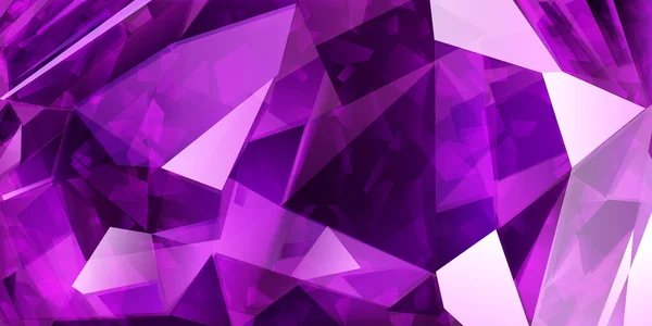 Abstrakter Kristallhintergrund Violetten Farben Mit Lichtbrechung Und Akzenten Den Facetten — Stockvektor