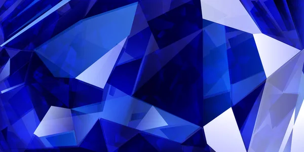Abstract Kristal Achtergrond Blauwe Kleuren Met Breking Van Licht Highlights — Stockvector