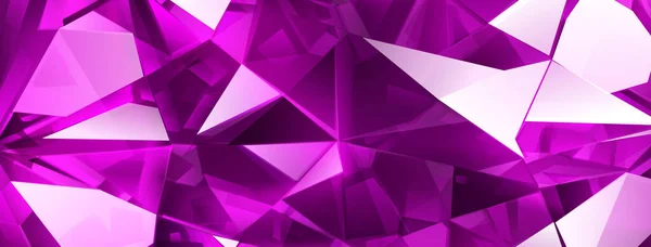 要旨光の屈折と面へのハイライトを持つ紫色の結晶の背景 — ストックベクタ