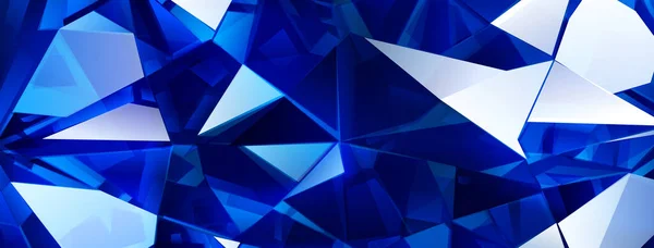 Abstrakter Kristallhintergrund Blauen Farben Mit Lichtbrechung Und Akzenten Den Facetten — Stockvektor