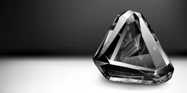 Grand Cristal Noir Précieux Comme Une Agate Avec Des Reflets — Image vectorielle