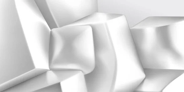Абстрактный Фон Груды Трехмерных Кубиков Других Кубиков Сглаженными Краями Оттенках — стоковый вектор