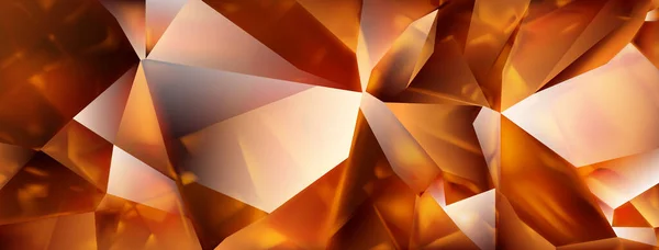 Abstrakt Kristall Bakgrund Orange Färger Med Höjdpunkter Fasetter Och Brytning — Stock vektor