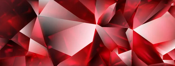 Абстрактний Кришталевий Фон Червоного Кольору Підсвічуванням Гранях Заломленням Світла — стоковий вектор