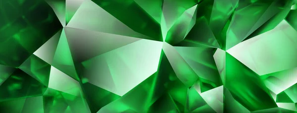 Αφηρημένο Κρυστάλλινο Φόντο Πράσινα Χρώματα Ανταύγειες Στις Όψεις Και Διάθλαση — Διανυσματικό Αρχείο