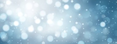 Açık mavi renklerde bokeh efektli soyut arkaplan