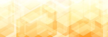 Küpler ve paralel pedler gibi yarı saydam izometrik şekillerin soyut arkaplanı sarı renkli şekiller