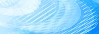 Açık mavi renklerde yarı saydam kıvrımlı şekil ve noktaların soyut arkaplanı