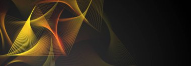 Siyah arkaplanda üçgen ve çizgiler şeklinde renkli spirograf figürleri olan soyut çizimler