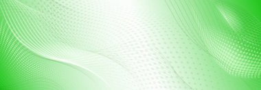 Yarım ton noktalardan ve yeşil renkli ince eğri çizgilerden oluşan soyut arkaplan