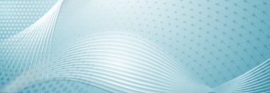 Yarım ton noktalardan ve açık mavi renkli ince eğri çizgilerden oluşan soyut arkaplan
