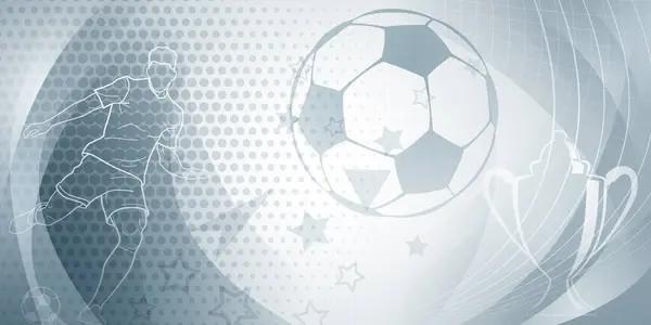 Fondo Temático Fútbol Tonos Grises Con Puntos Abstractos Líneas Curvas Vector De Stock