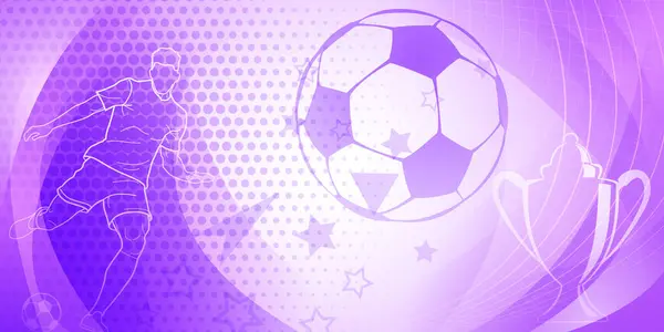 Fondo Temático Fútbol Tonos Púrpura Con Puntos Abstractos Líneas Curvas Gráficos Vectoriales