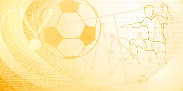 Fondo Temático Fútbol Tonos Amarillos Con Líneas Punteadas Abstractas Mallas Ilustraciones de stock libres de derechos