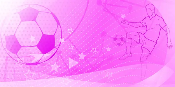 Fondo Temático Fútbol Tonos Púrpura Con Líneas Punteadas Abstractas Curvas Vectores de stock libres de derechos