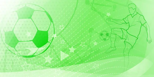 Futebol Temático Fundo Tons Verdes Com Linhas Pontilhadas Abstratas Curvas Gráficos Vetores