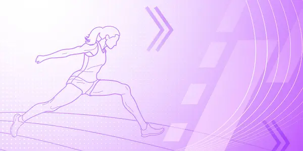 Long Jumper Themed Background Purple Tones Abstract Lines Dots Sport Ilustraciones De Stock Sin Royalties Gratis