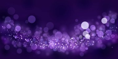 Abstract background in purple tones with many shiny sparkles, some of which are in focus and others are blurred, creating a captivating bokeh effect. clipart