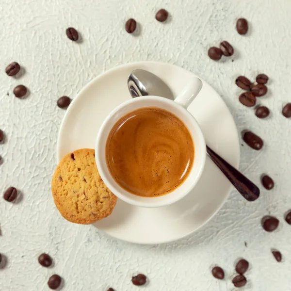 วยกาแฟต จากด านบนพร อมถ วกาแฟ — ภาพถ่ายสต็อก