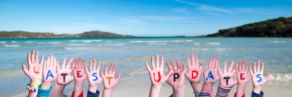 Kinder Basteln Bunte Englische Wortneuigkeiten Sommer Ozean Meer Und Strand — Stockfoto