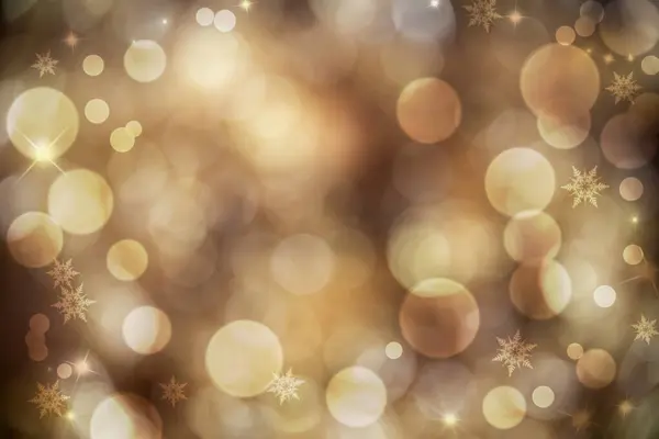 Golden Christmas Background Festive Blurry Bokeh Holiday Background Copyspace — Stock Photo, Image