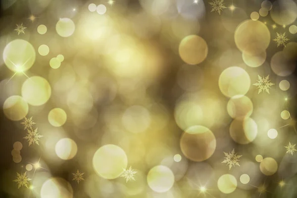 Defocused Sparkling Golden Bokeh Karácsonyi Háttér Szöveges Copyspace — Stock Fotó