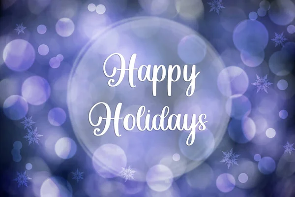Fioletowy Musujące Błyszczące Tło Boże Narodzenie Tekstem Happy Holidays — Zdjęcie stockowe