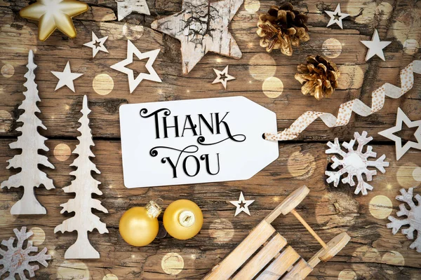 Kırsal Tahta Bokeh Noel Arkaplanı, Etiketli Kış Dekorasyonu Teşekkürler