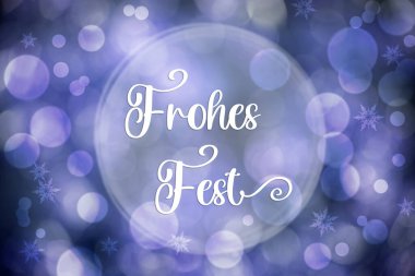 Mor, ışıl ışıl, parlak bir Noel arkaplanı ve Almanca 'da 