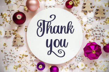 Mor Noel Dekorasyonu, Bokeh Efekti, Yazılı Bayram Özgeçmişi Teşekkürler