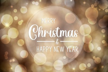 Altın Noel Arkaplanı, Şenlikli, Bulanık Bokeh Tatil Arkaplanı Mutlu Noeller ve Mutlu Yıllar