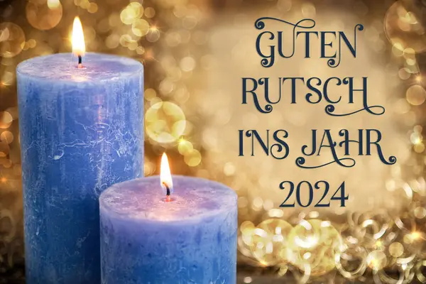 Γερμανικά Κείμενο Guten Rutsch Ins Jahr 2024 Μέσα Happy 2024 — Φωτογραφία Αρχείου