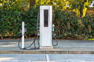 Parking areas prepared for recharging electric vehicles