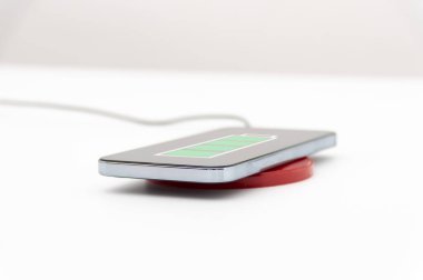 Close up of a smartphone being charged