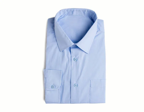 Close Uma Camisas Masculinas Azuis — Fotografia de Stock