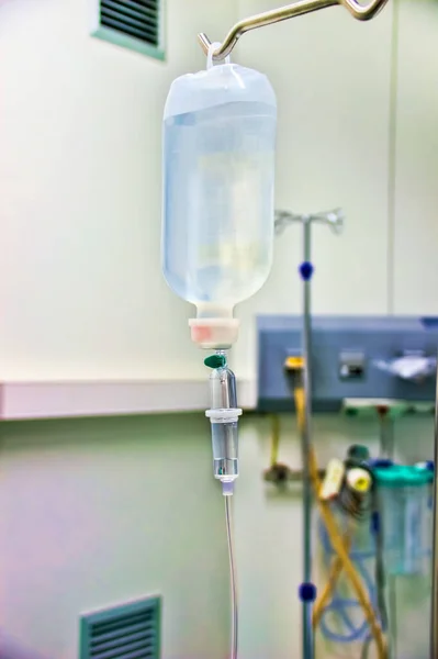 Närbild Bild Bild Medicin Dropp Ett Sjukhus — Stockfoto