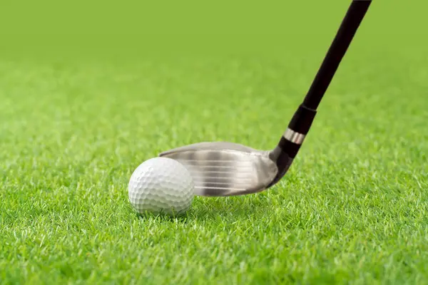 Cropped Image Golfer Smack Golfball Fairway — Stock Photo, Image